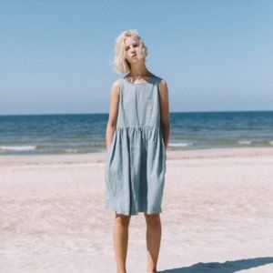 Linenfox Dana Dress in Navy